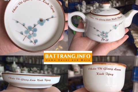 Ấm chén khử mai xanh