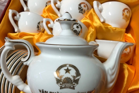 Bộ ấm chén in logo vàng Như Ý