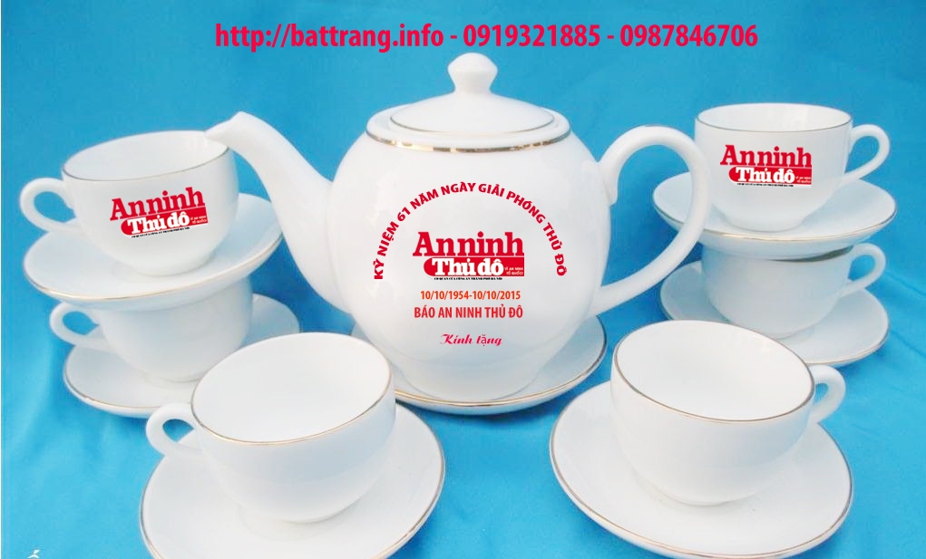 In trên ấm chén Bát Tràng như thế nào?